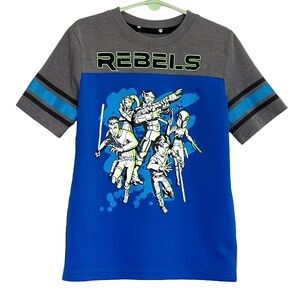 Star Wars Rebels Boys Short Sleeve Tee Size Size Medium 5/6 Blue, Gray, Green